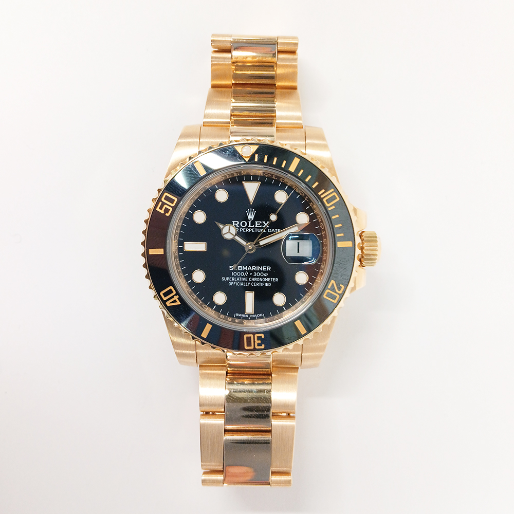 Rolex Submariner Date Yellow Gold Black Dial 40mm 116618LN-0001