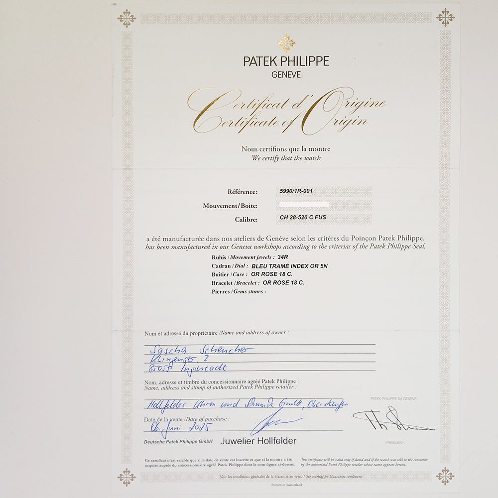 Nautilus Travel Time Rose Gold Blue Dial 40mm Product Image 10