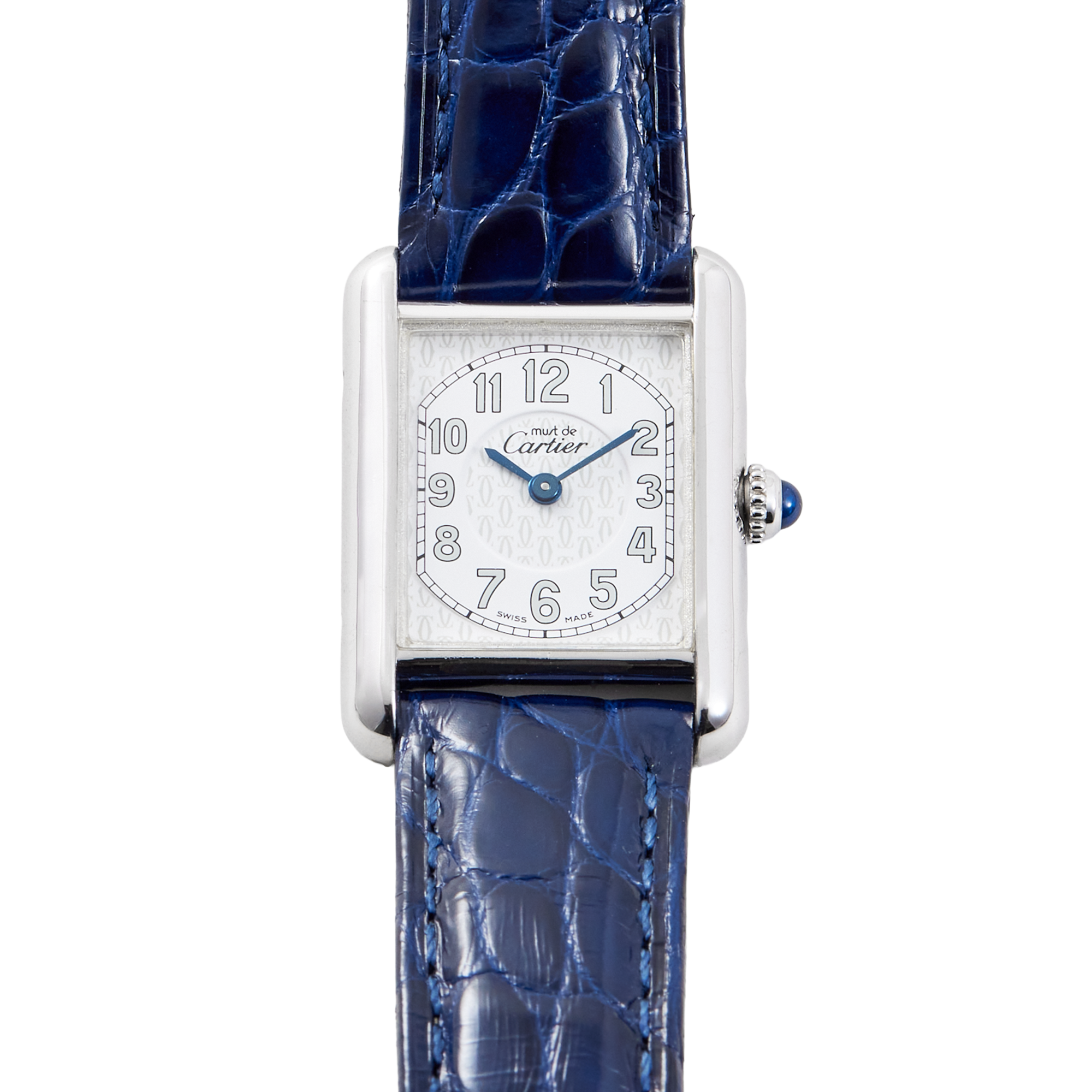 Cartier Vintage Tank Vermeil Gold Plated Silver White Dial 23mm