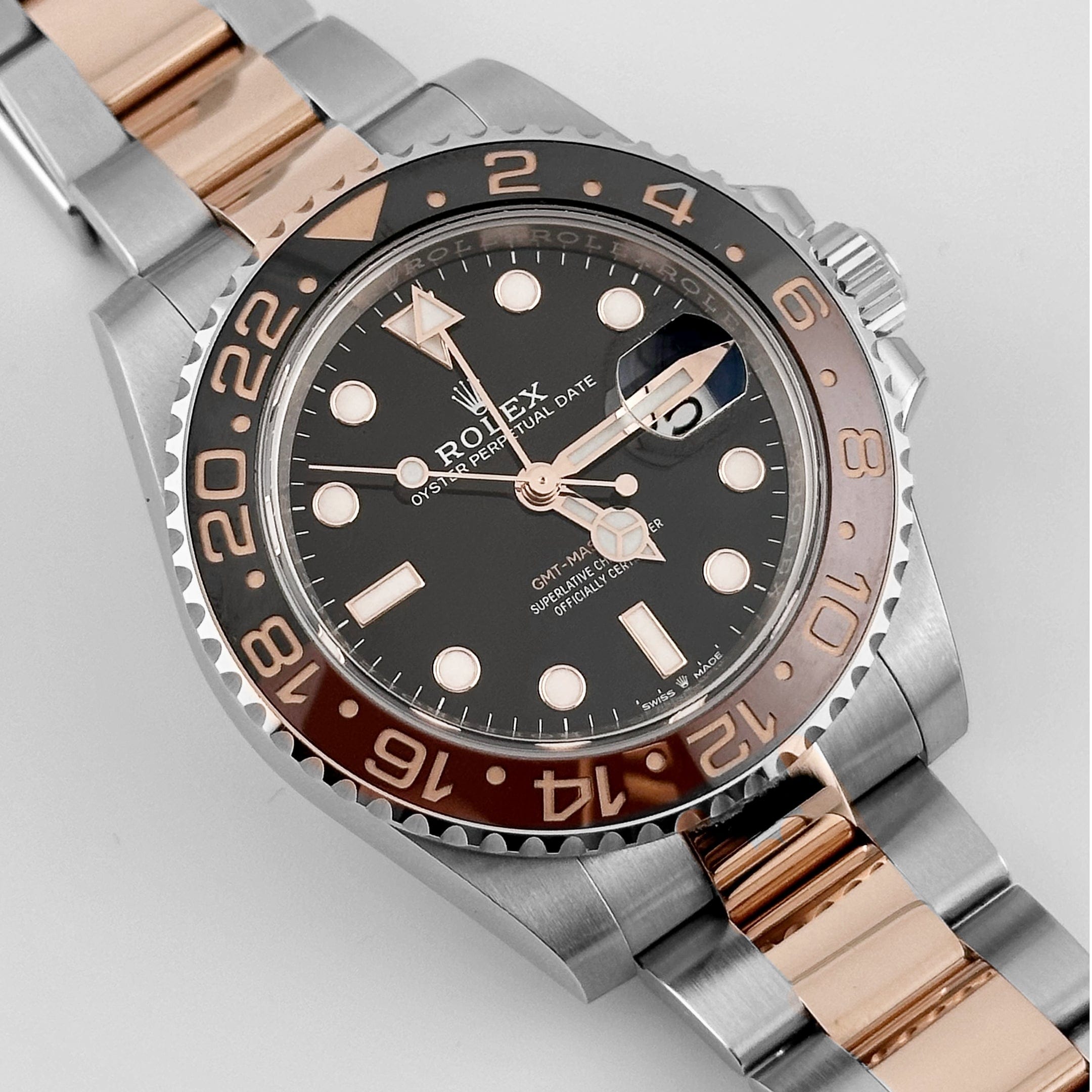 GMT-Master II "Rootbeer" Rose Gold & Steel Black Dial 40mm Product Image 1