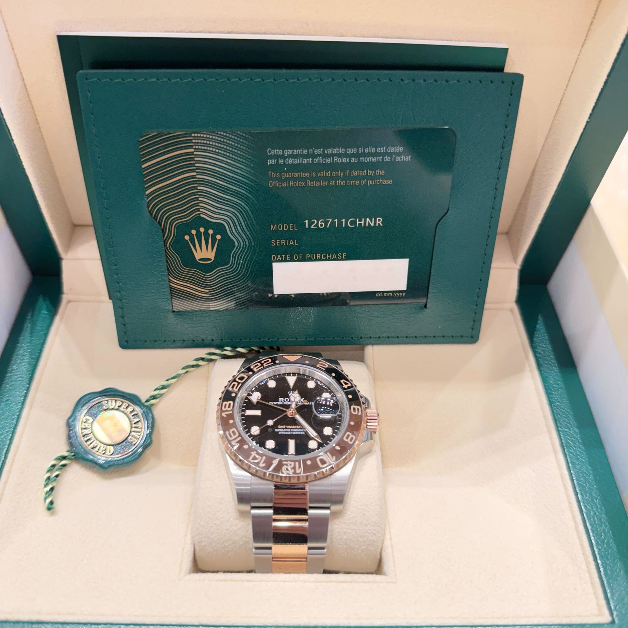 GMT-Master II "Rootbeer" Rose Gold & Steel Black Dial 40mm Product Image 9