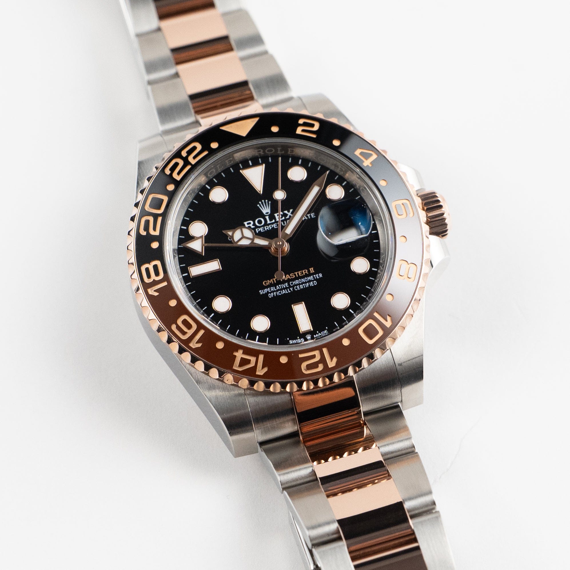 GMT-Master II "Rootbeer" Rose Gold & Steel Black Dial 40mm Product Image 1