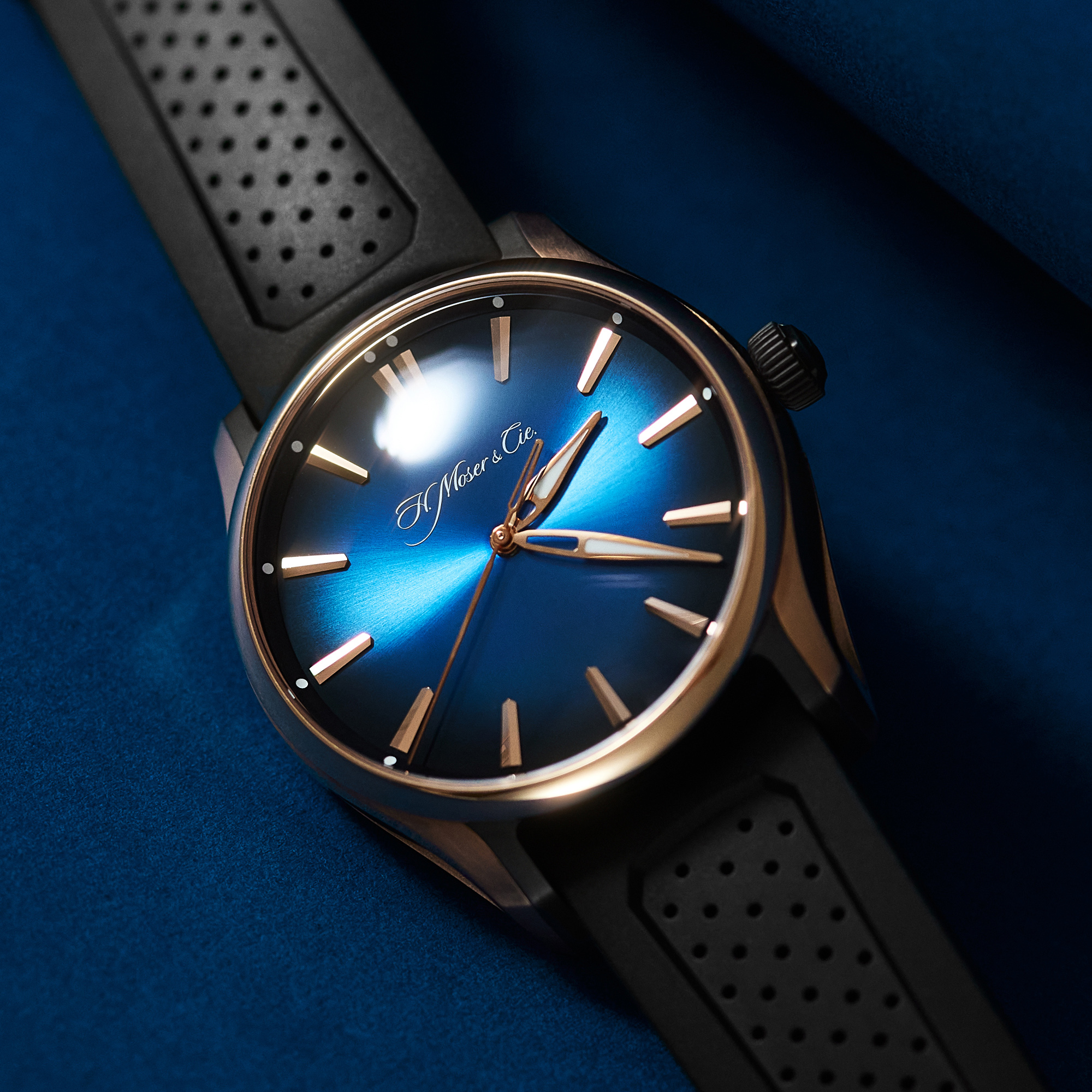 Pioneer Centre Seconds Rose Gold & Titanium Blue Dial 43mm Product Image