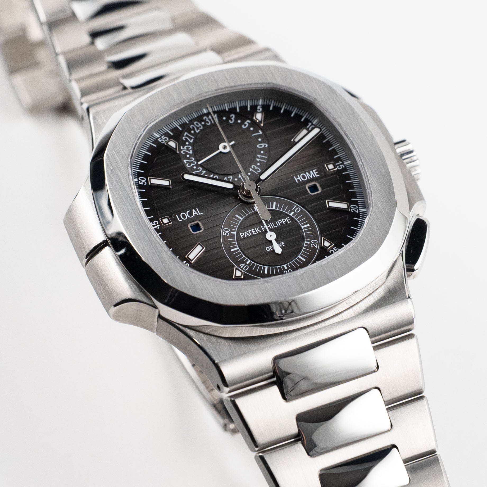 Nautilus Travel Time Steel Black Dial 40mm Product Image 1