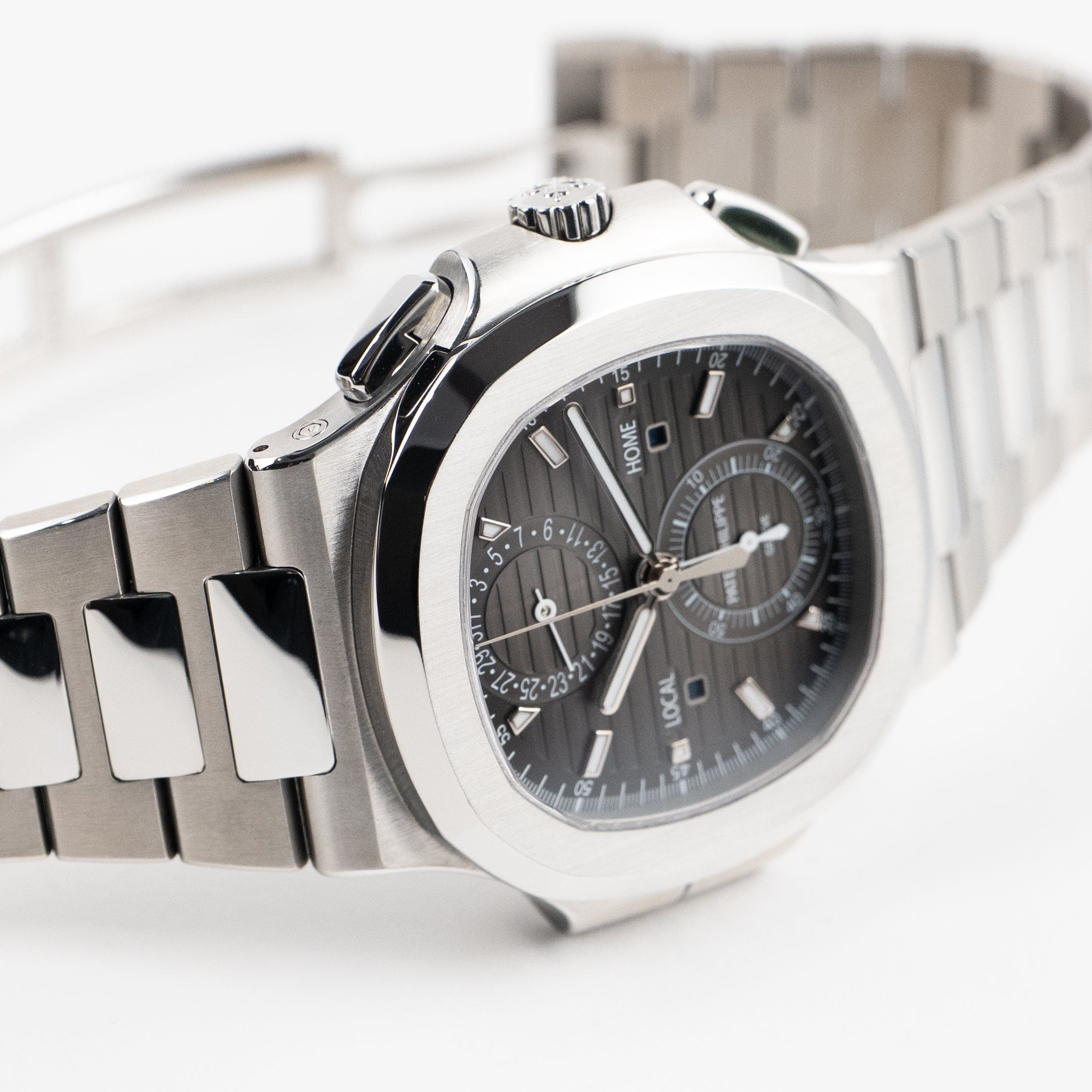 Nautilus Travel Time Steel Black Dial 40mm Product Image 3