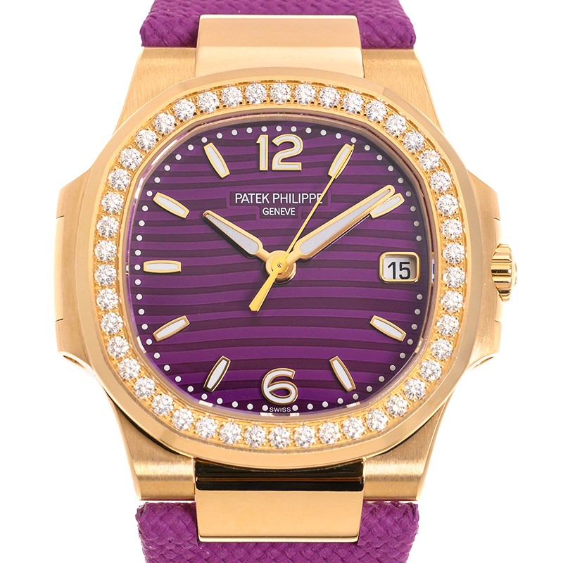 Nautilus Rose Gold Diamond Purple Dial 32mm Product Image 3