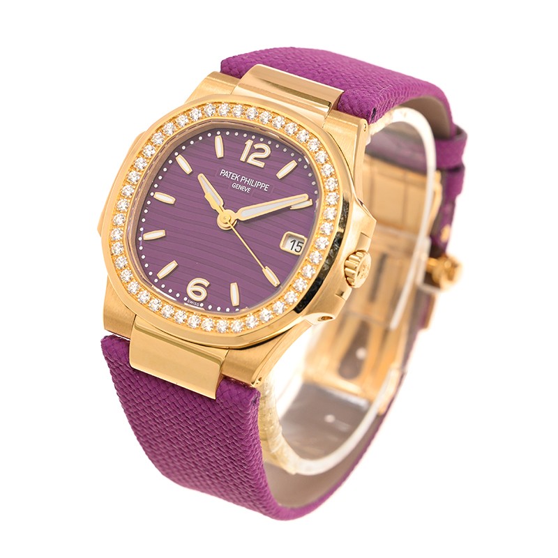 Nautilus Rose Gold Diamond Purple Dial 32mm Product Image 2