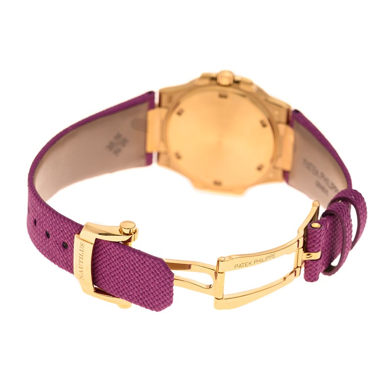 Nautilus Rose Gold Diamond Purple Dial 32mm Product Image 5