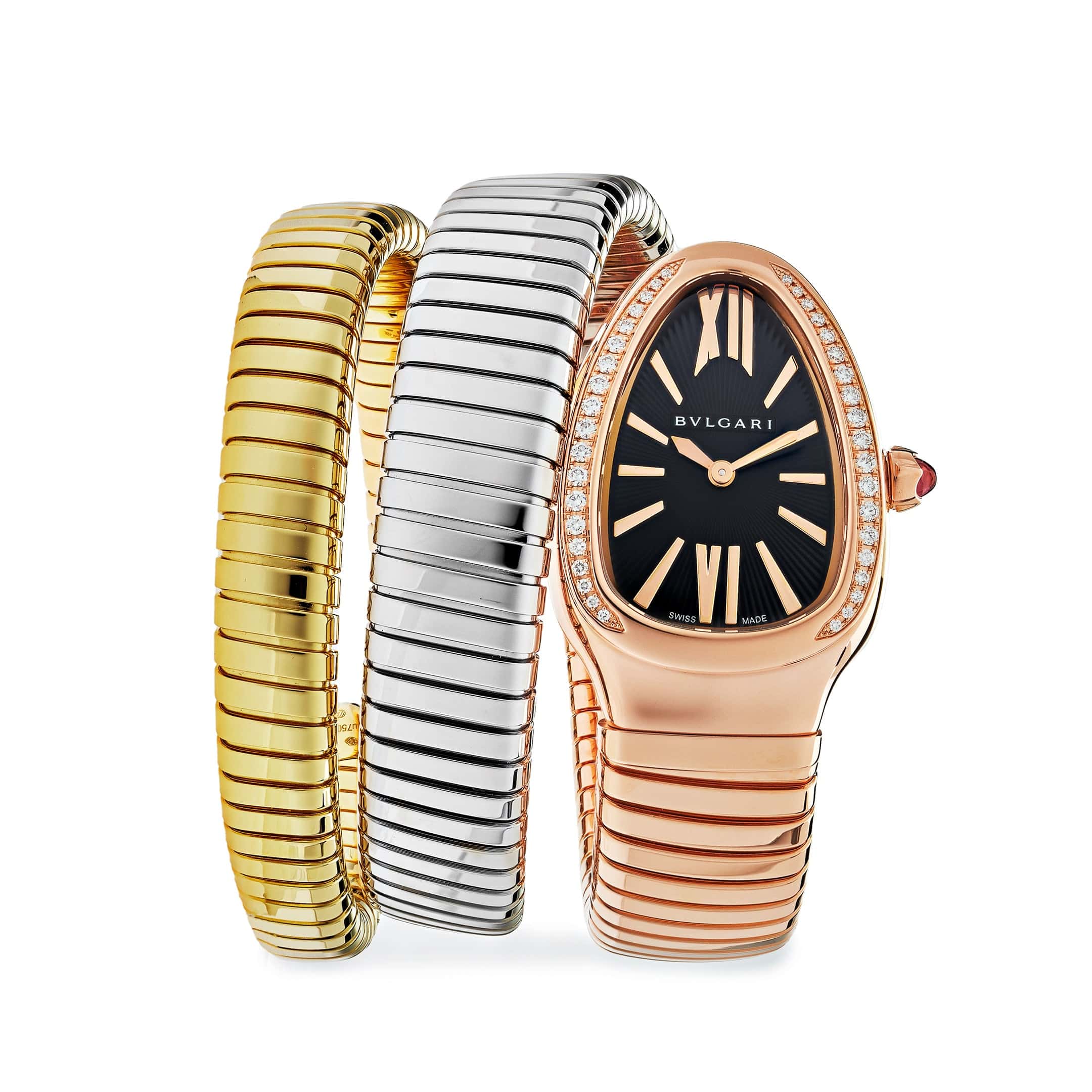 Serpenti Tubogas Three-Tone Double Spiral Black Dial 35mm Product Image 1