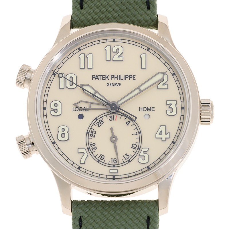 Calatrava Pilot Travel Time White Gold Ivory Dial 42mm Product Image 1