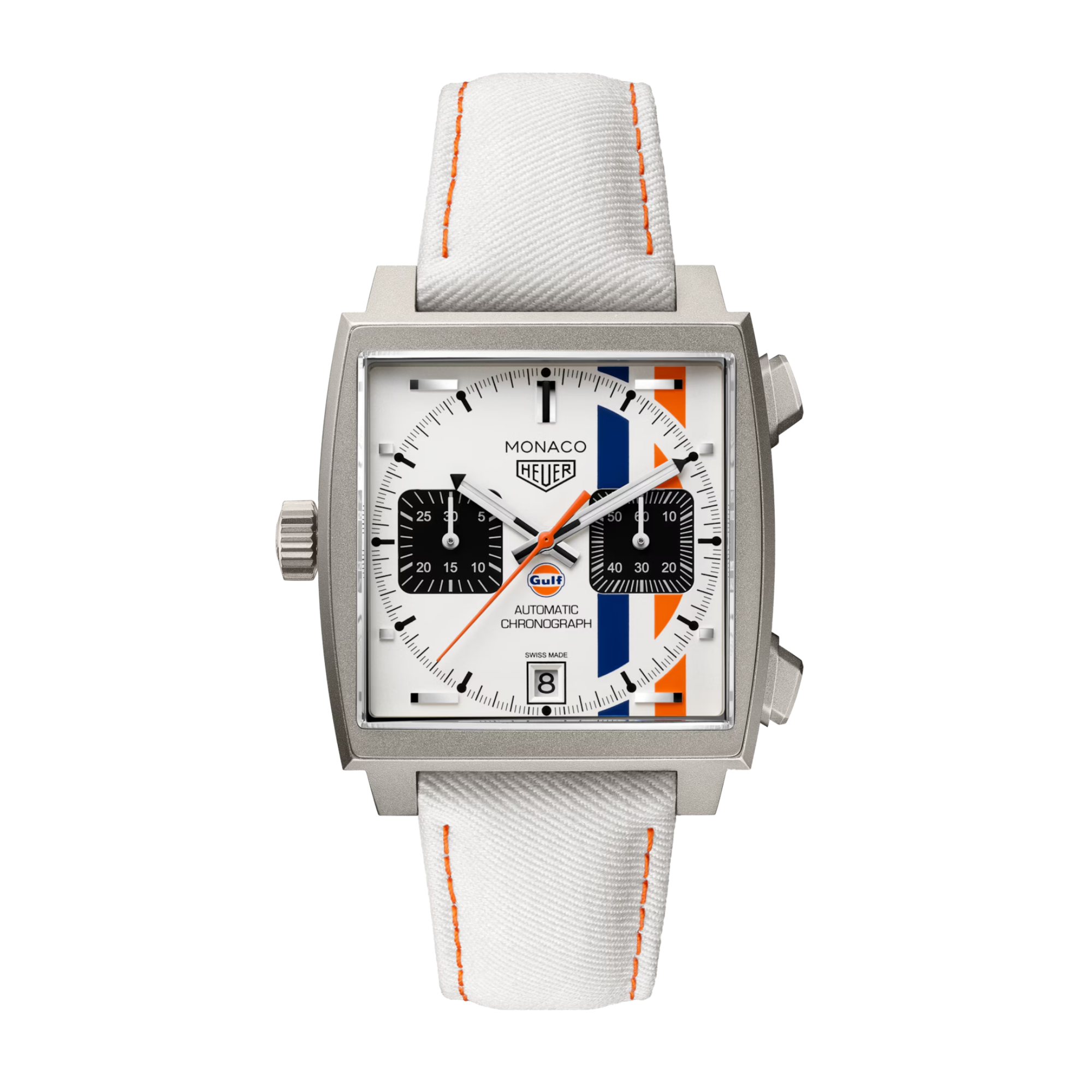 Monaco Chronograph x Gulf Titanium Silver Dial 39mm Product Image