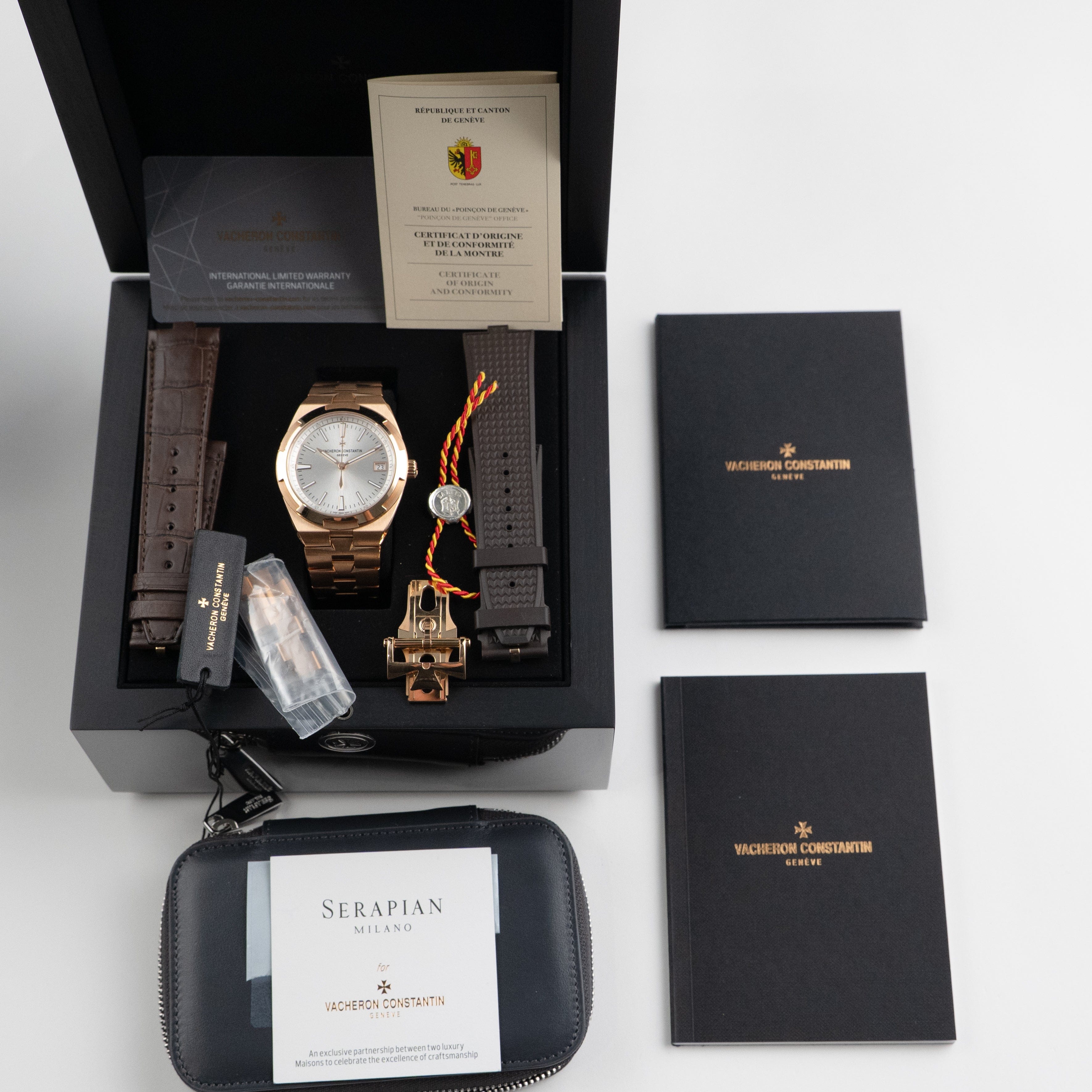 Overseas Date Rose Gold Silver Dial 41mm Product Image 10