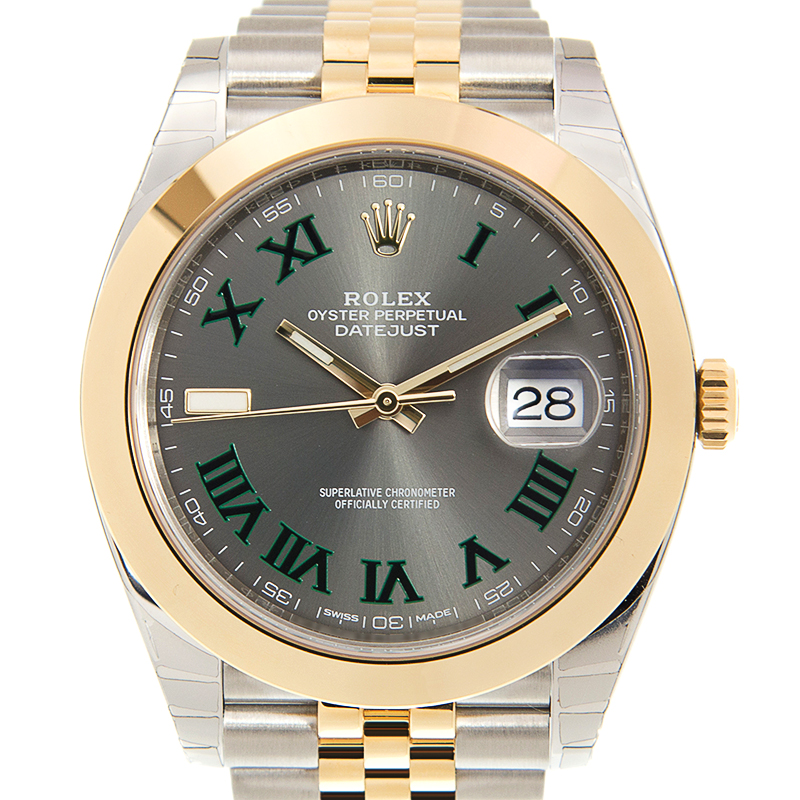 Datejust "Wimbledon" Yellow Gold & Steel Jubilee Grey Dial 41mm Product Image 3