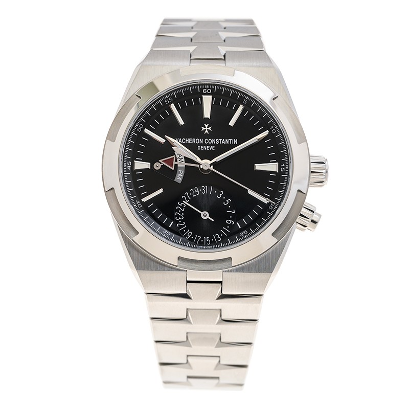 Overseas Dual Time Steel Black Dial 41mm Product Image 1