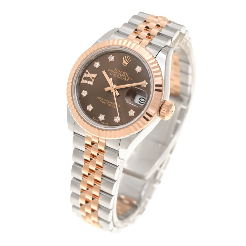Lady-Datejust Rose Gold & Steel Jubilee Brown Dial 28mm Product Image 2
