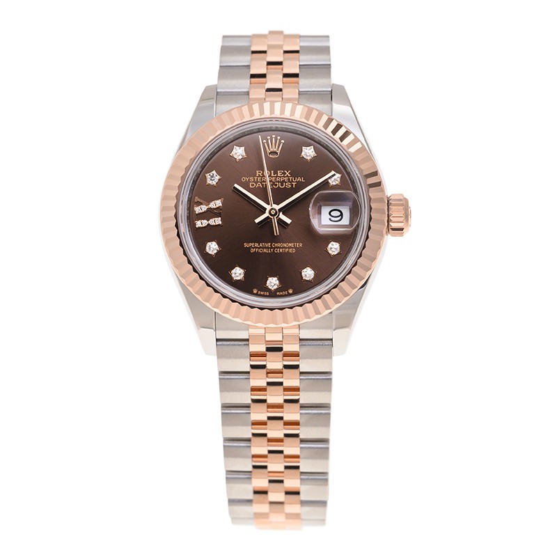 Lady-Datejust Rose Gold & Steel Jubilee Brown Dial 28mm Product Image 1