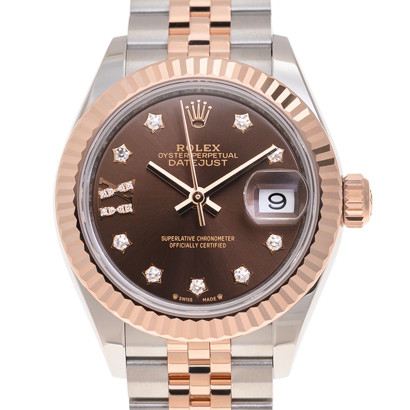 Lady-Datejust Rose Gold & Steel Jubilee Brown Dial 28mm Product Image 3