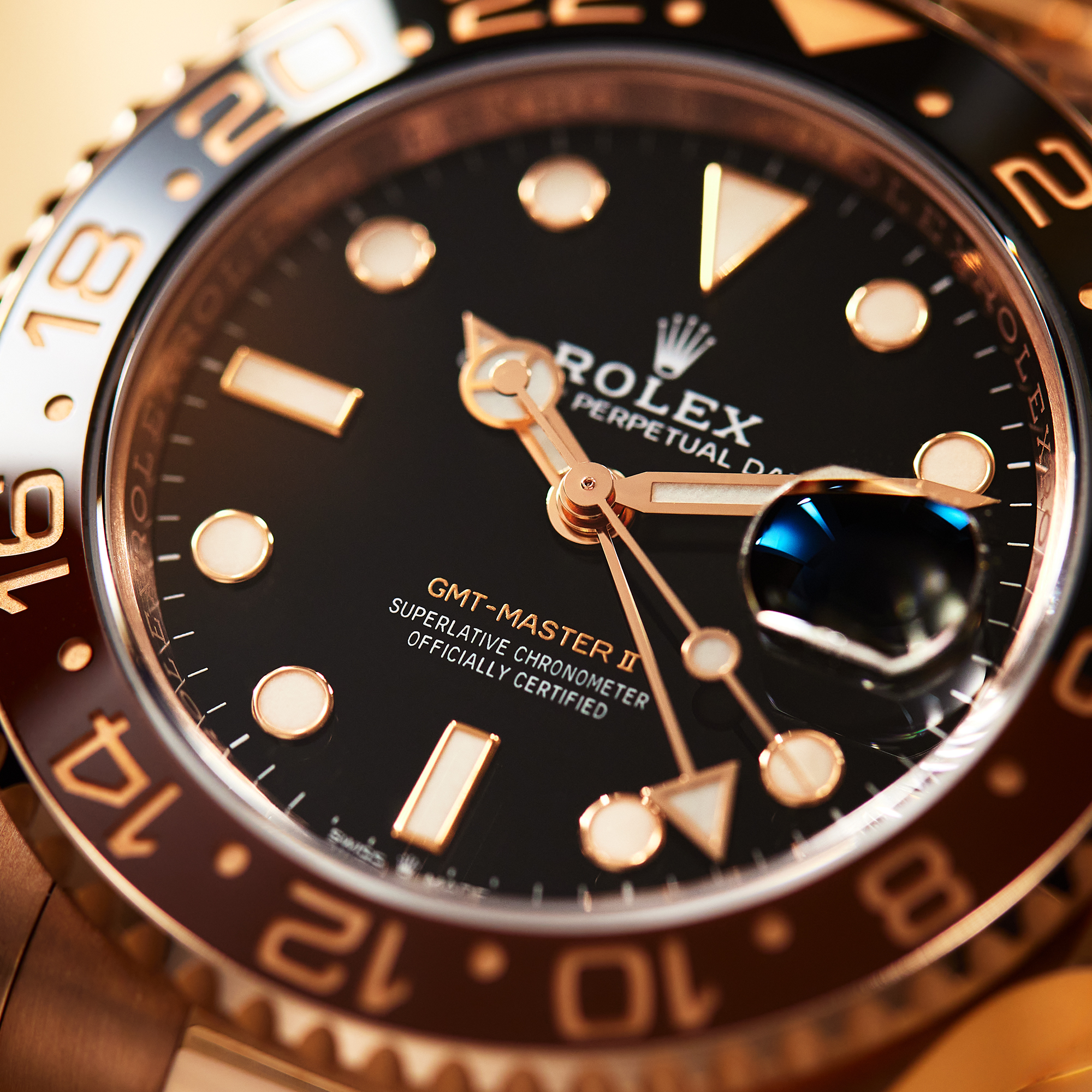 GMT-Master II "Rootbeer" Rose Gold Black Dial 40mm Product Image