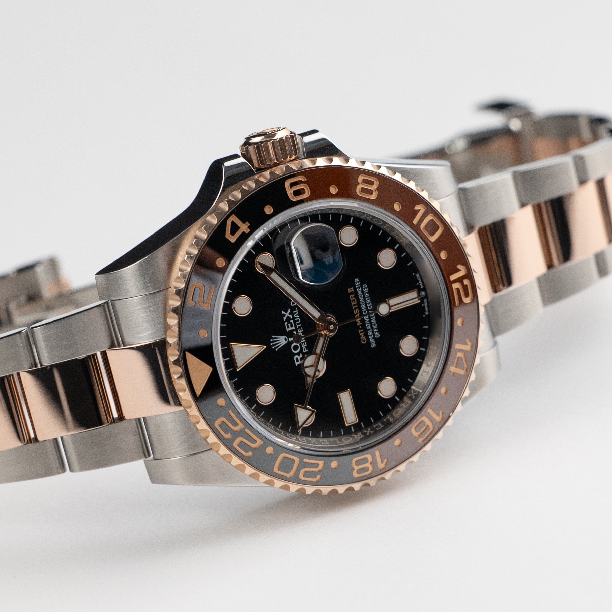 GMT-Master II "Rootbeer" Rose Gold & Steel Black Dial 40mm Product Image 6