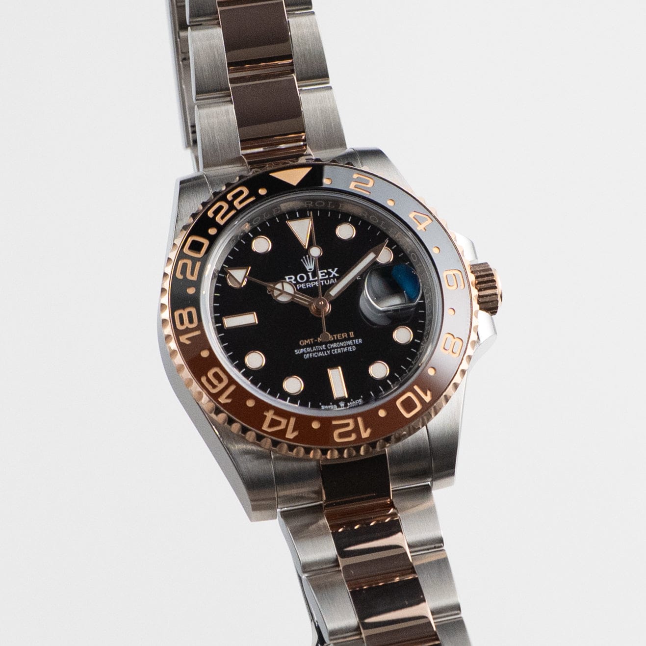 GMT-Master II "Rootbeer" Rose Gold & Steel Black Dial 40mm Product Image 1