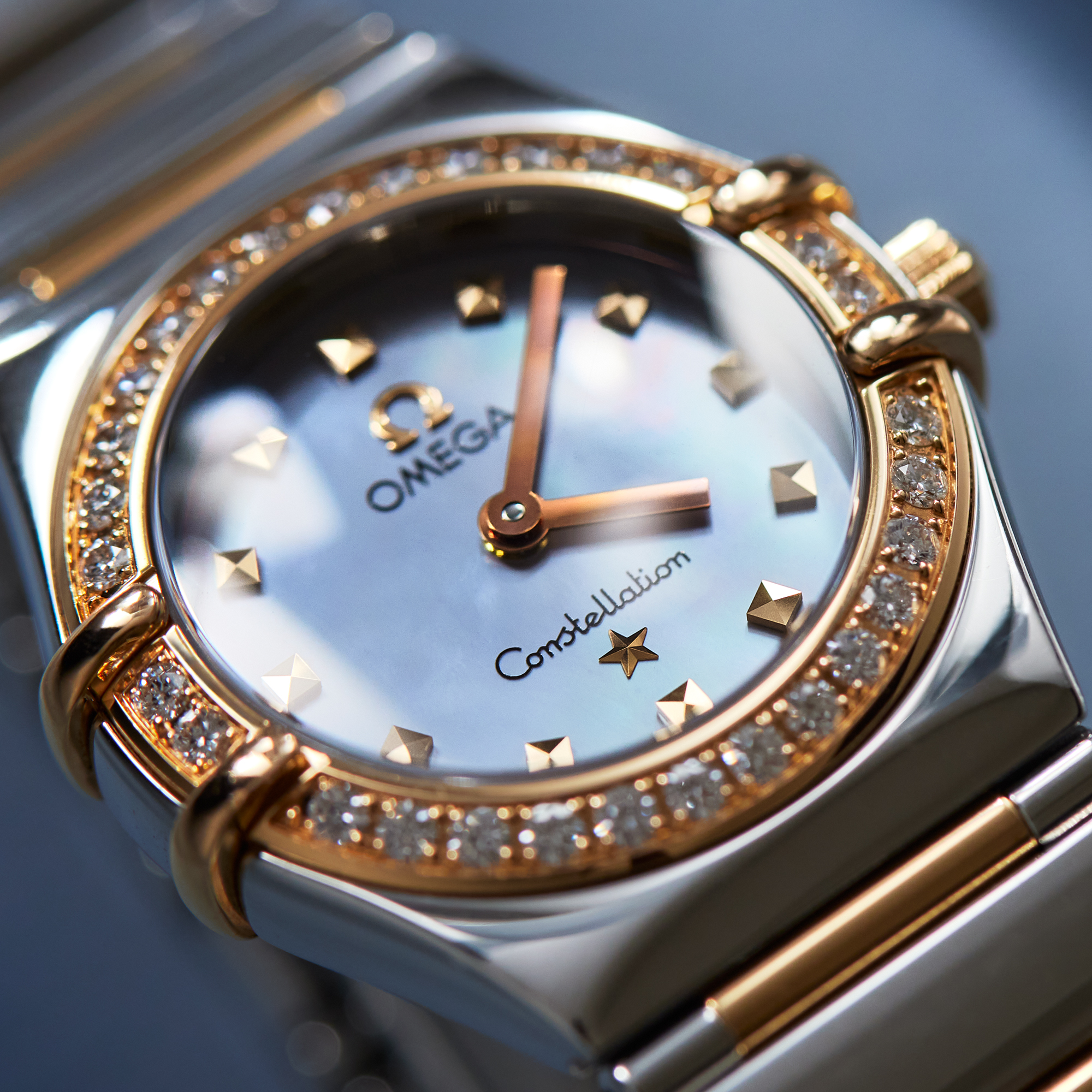 Constellation My Choice Rose Gold & Steel Diamond Blue Dial 22mm Product Image