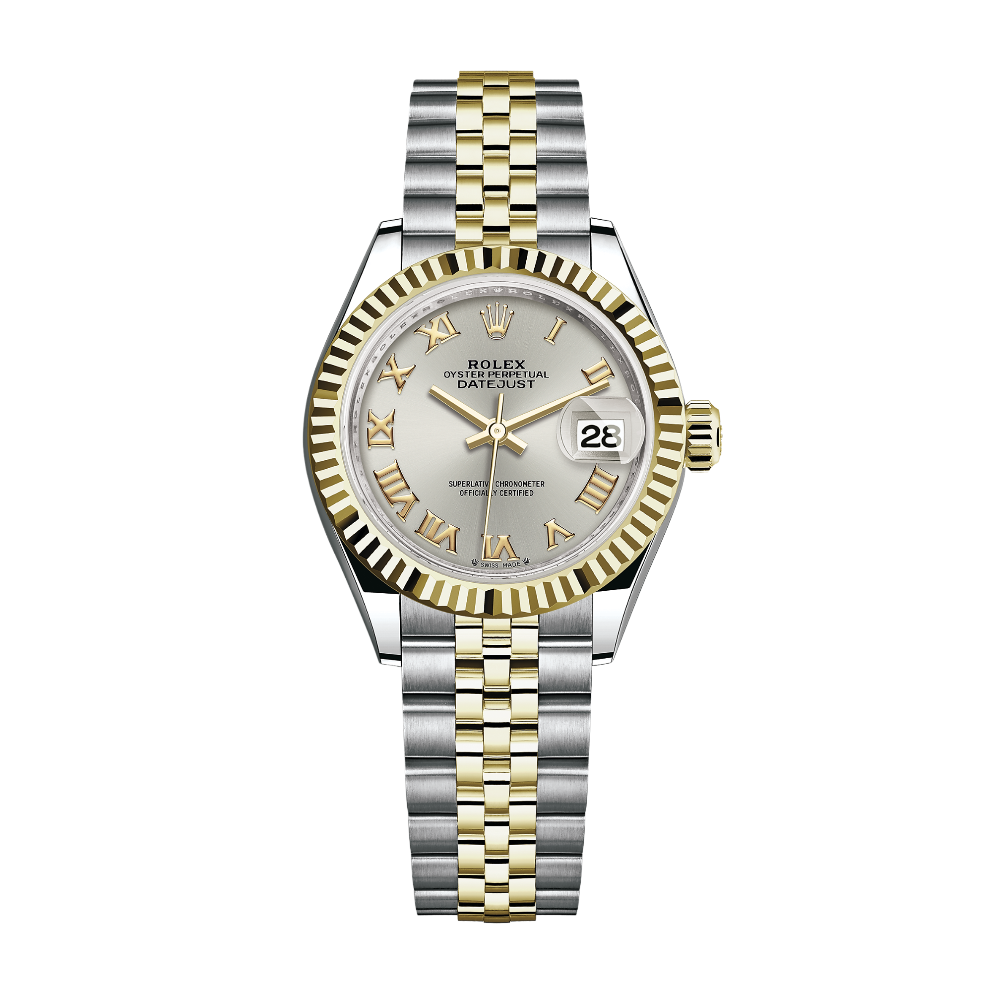 Lady-Datejust Yellow Gold & Steel Jubilee Silver Dial 28mm Product Image