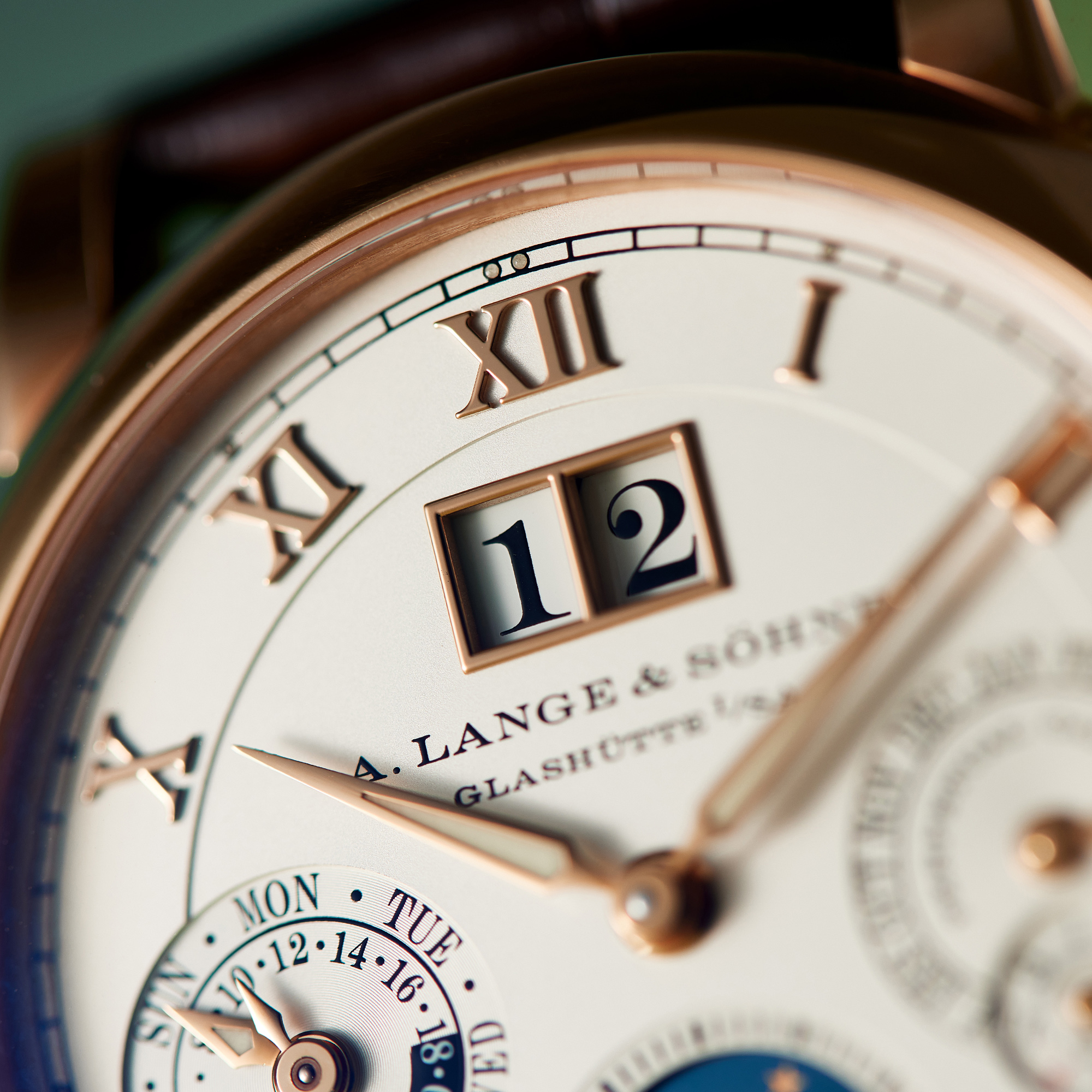 Langematik Perpetual Rose Gold Silver Dial 38mm Product Image 13