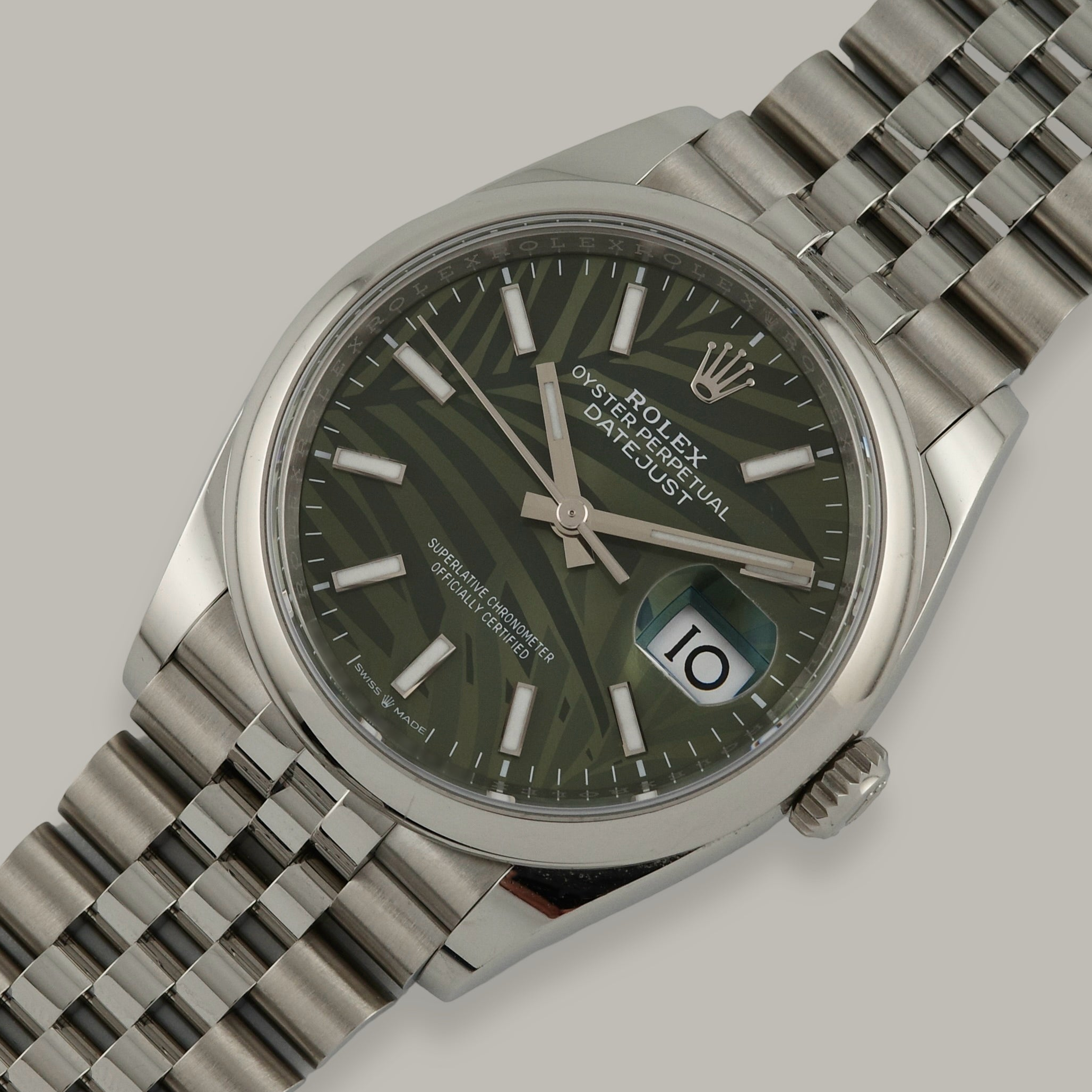 Datejust Steel Jubilee Palm Dial 36mm Product Image 1