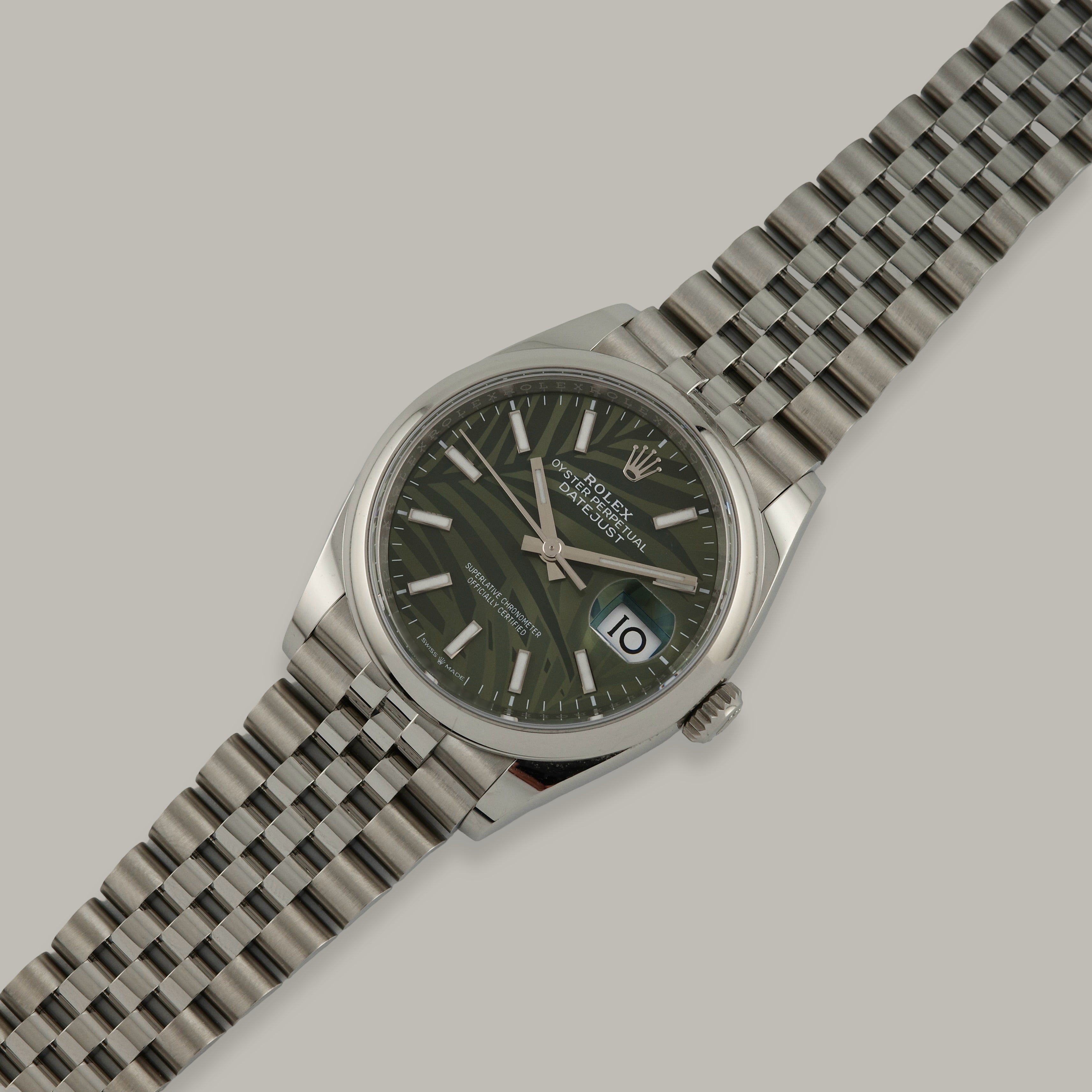 Datejust Steel Jubilee Palm Dial 36mm Product Image 2