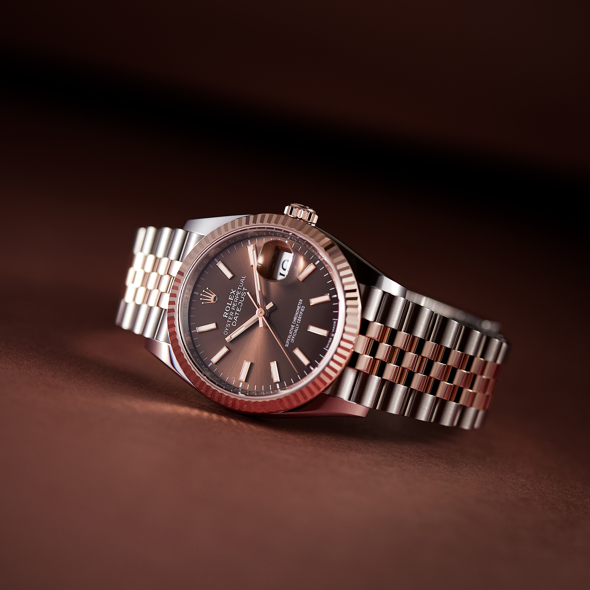 Datejust Rose Gold & Steel Jubilee Brown Dial 36mm Product Image