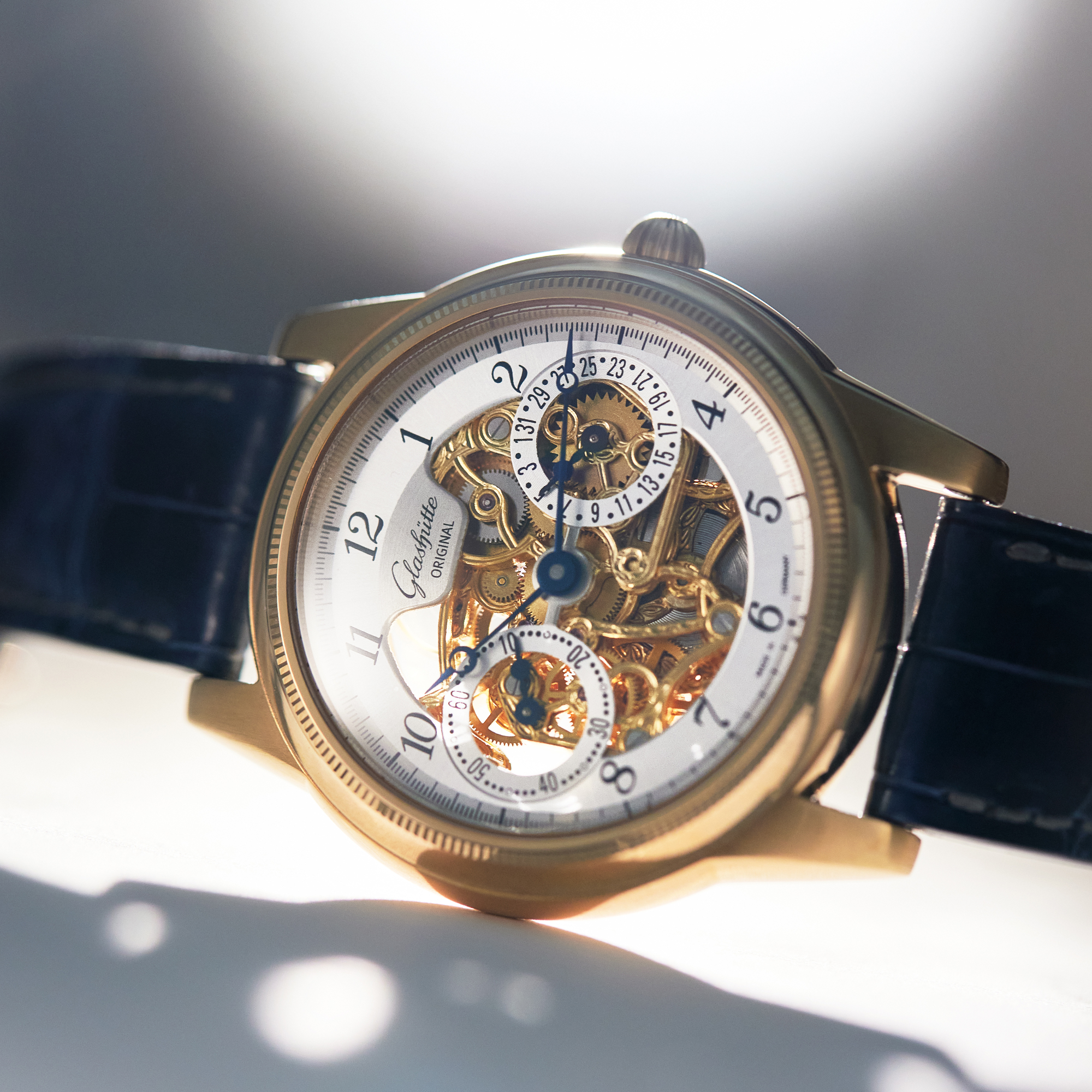 Vintage 1845 Rose Gold Skeleton Dial 39mm Product Image