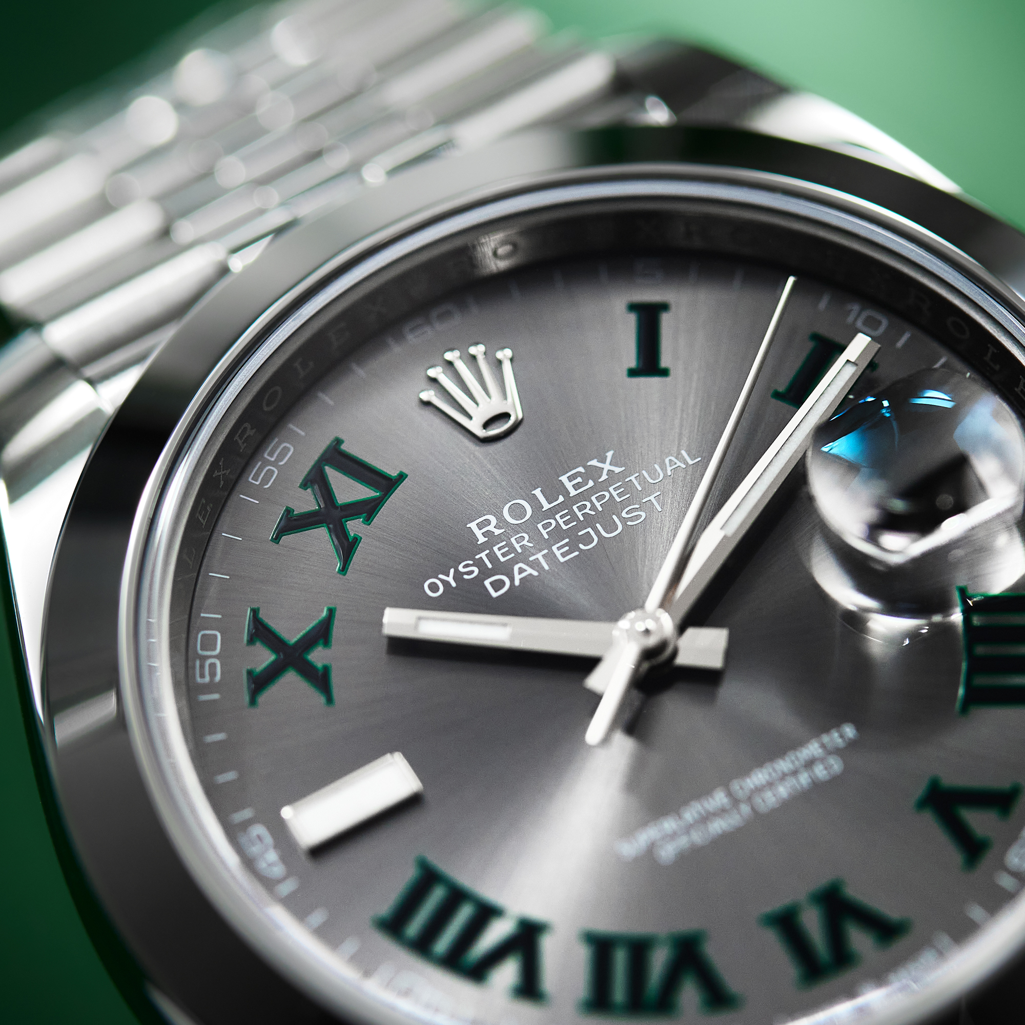 Datejust "Wimbledon" Steel Jubilee Grey Dial 41mm Product Image