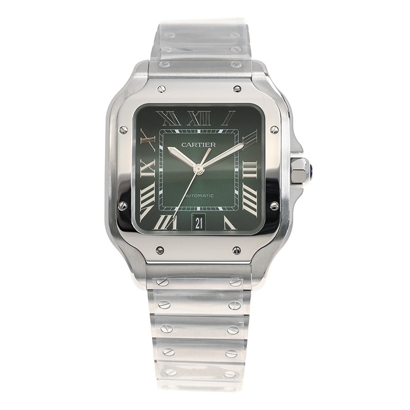 Santos De Cartier Steel Green Dial 39mm Product Image 1