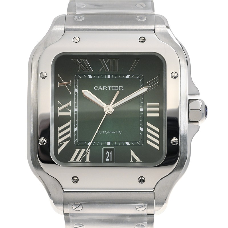 Santos De Cartier Steel Green Dial 39mm Product Image 3