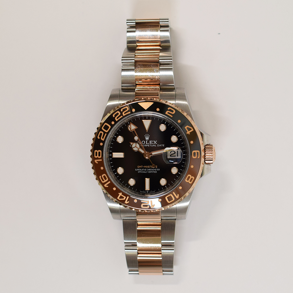 GMT-Master II "Rootbeer" Rose Gold & Steel Black Dial 40mm Product Image 1