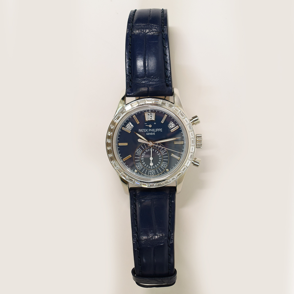 Annual Calendar Chronograph Platinum Diamond Blue Dial 40mm Product Image 1