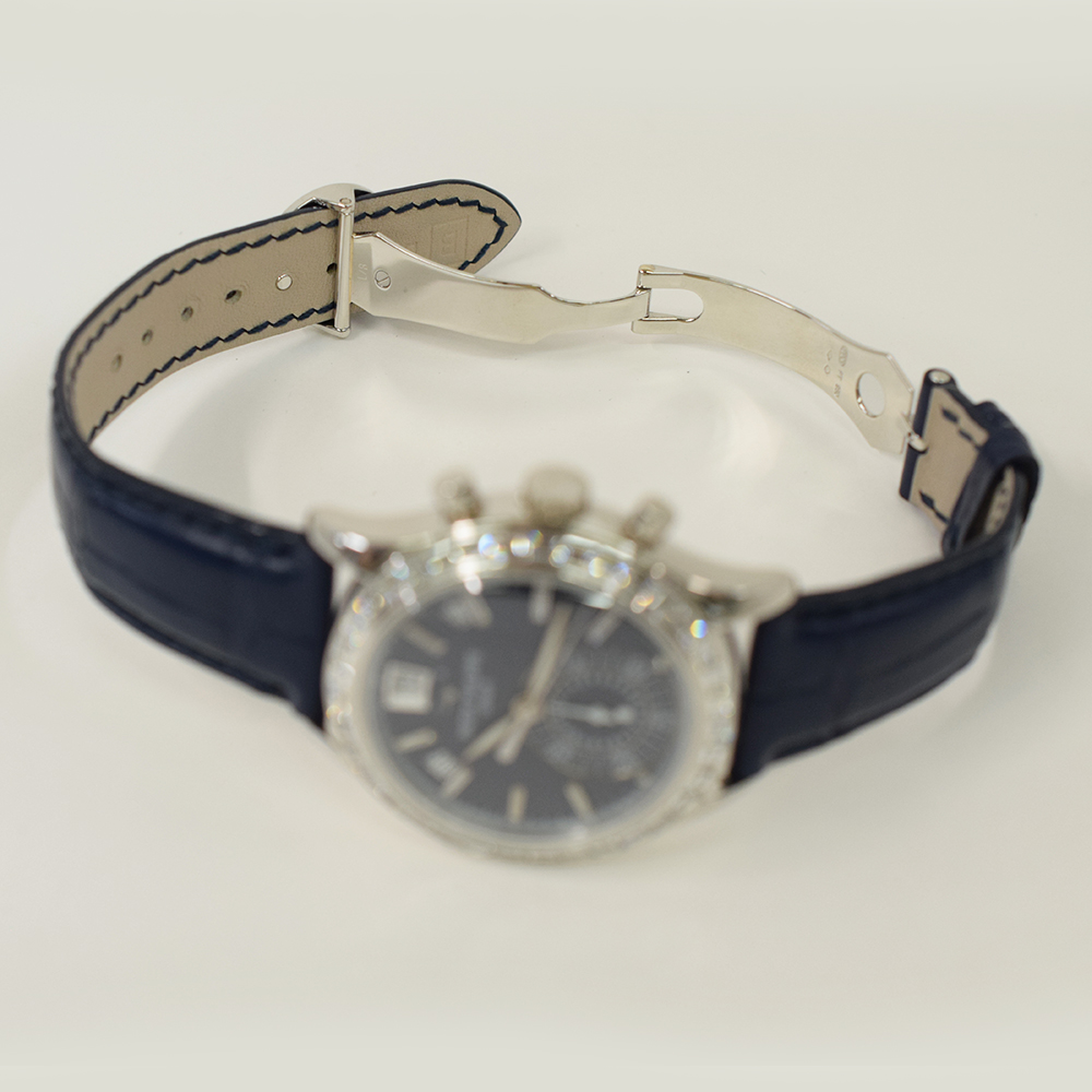 Annual Calendar Chronograph Platinum Diamond Blue Dial 40mm Product Image 6