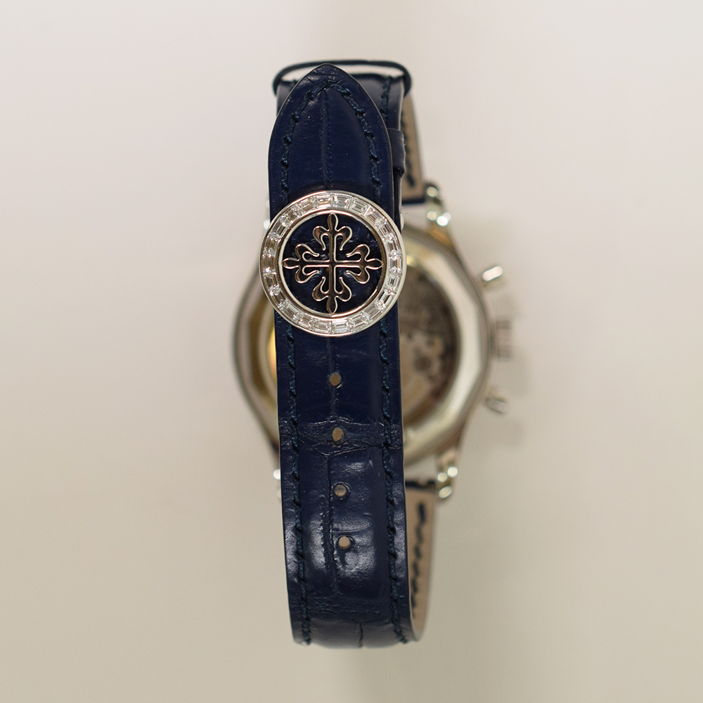 Annual Calendar Chronograph Platinum Diamond Blue Dial 40mm Product Image 7