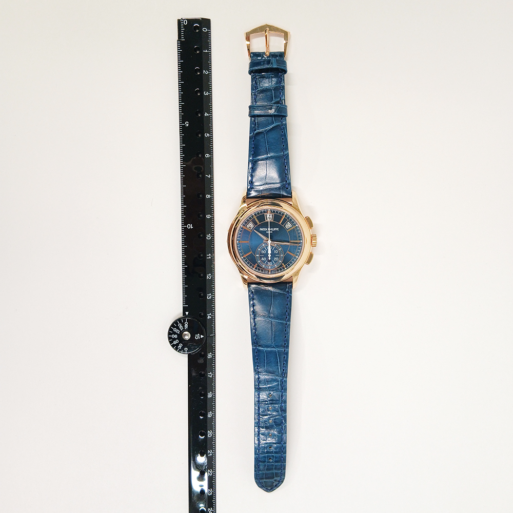 Annual Calendar Chronograph Rose Gold Blue Dial 42mm Product Image 9