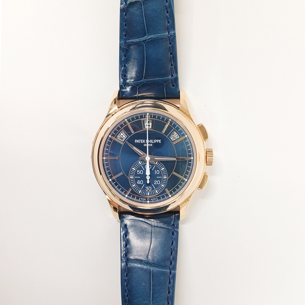 Annual Calendar Chronograph Rose Gold Blue Dial 42mm Product Image 1