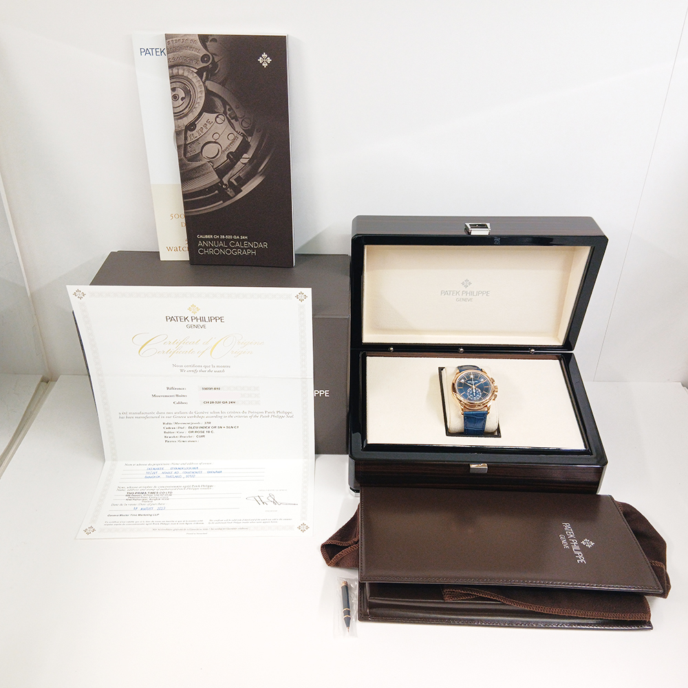 Annual Calendar Chronograph Rose Gold Blue Dial 42mm Product Image 12