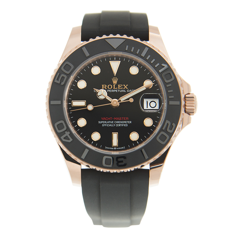 Yacht-Master Rose Gold Oysterflex Black Dial 37mm Product Image 1