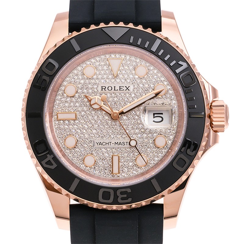 Yacht-Master Rose Gold Oysterflex Pave Dial 40mm Product Image 3
