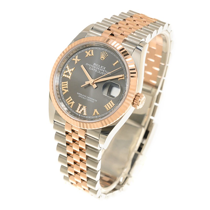 Datejust Rose Gold & Steel Jubilee Grey Dial 36mm Product Image 2