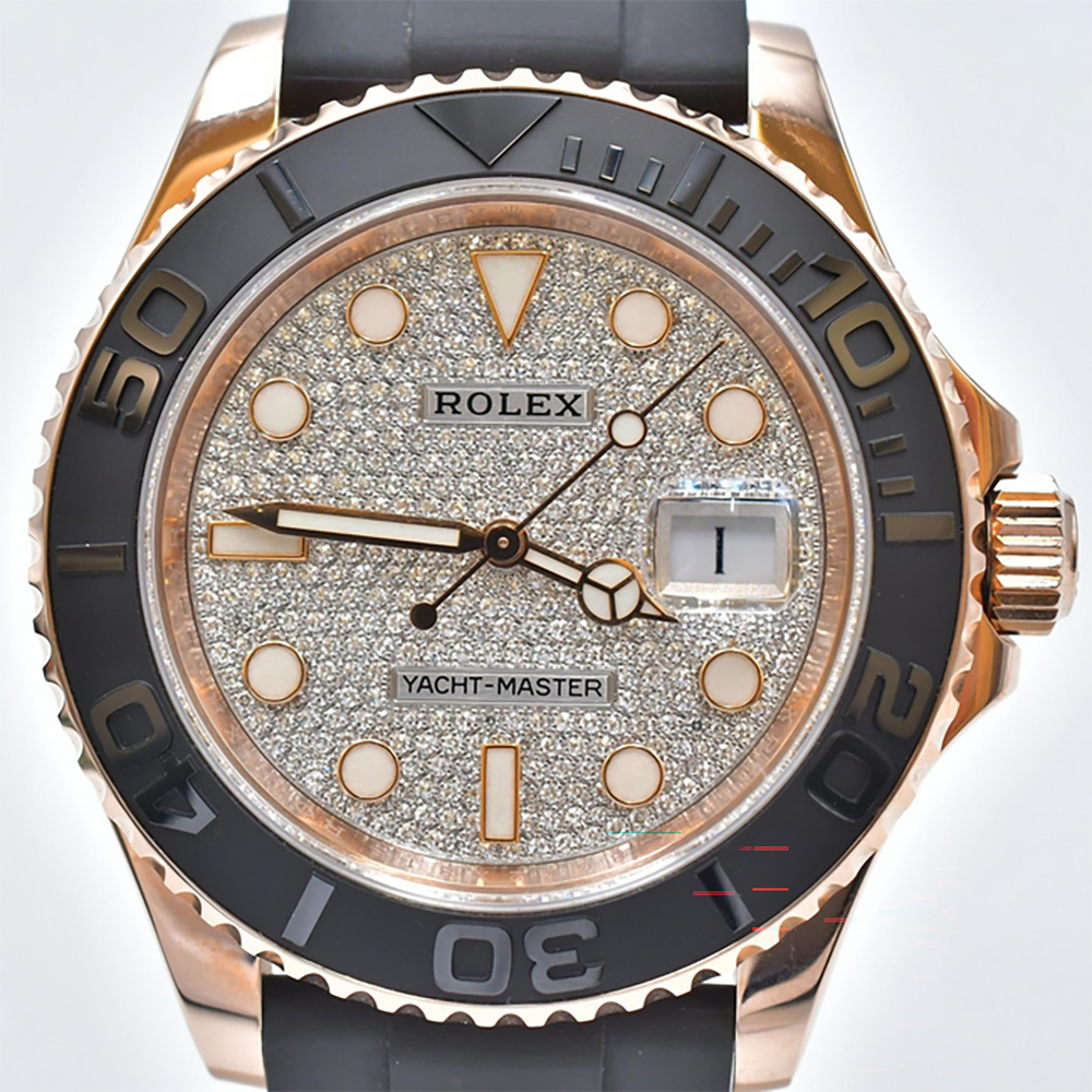 Yacht-Master Rose Gold Oysterflex Pave Dial 40mm Product Image 2