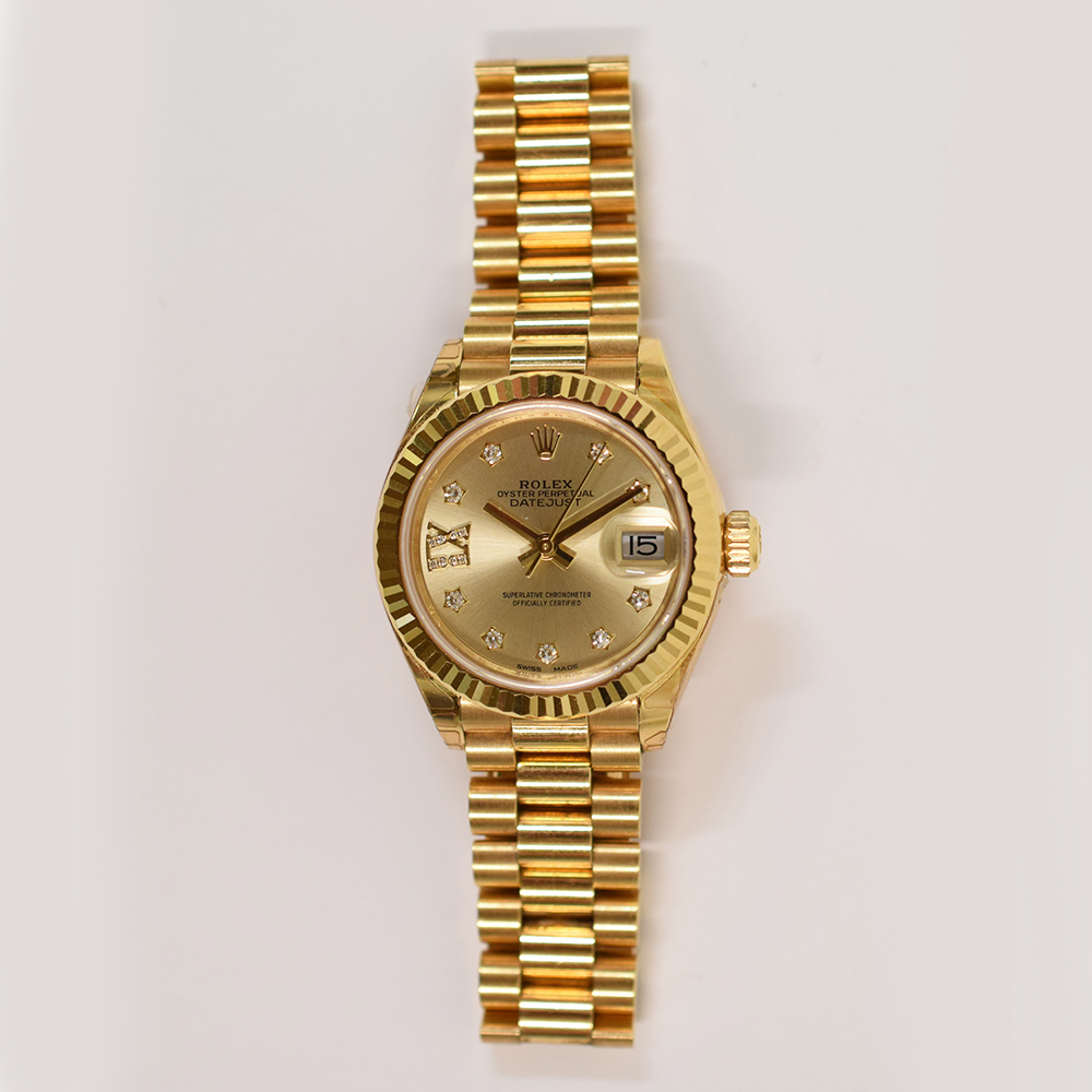 Lady-Datejust Yellow Gold Champagne Dial 28mm Product Image 1