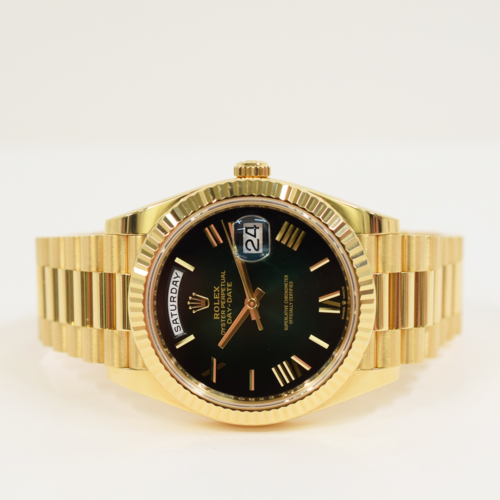 Day-Date Yellow Gold Green Ombré Dial Product Image 2