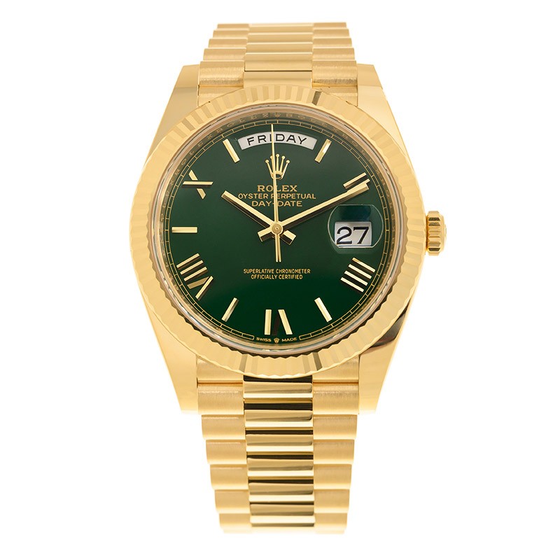 Day-Date Yellow Gold Green Dial 40mm Product Image 1