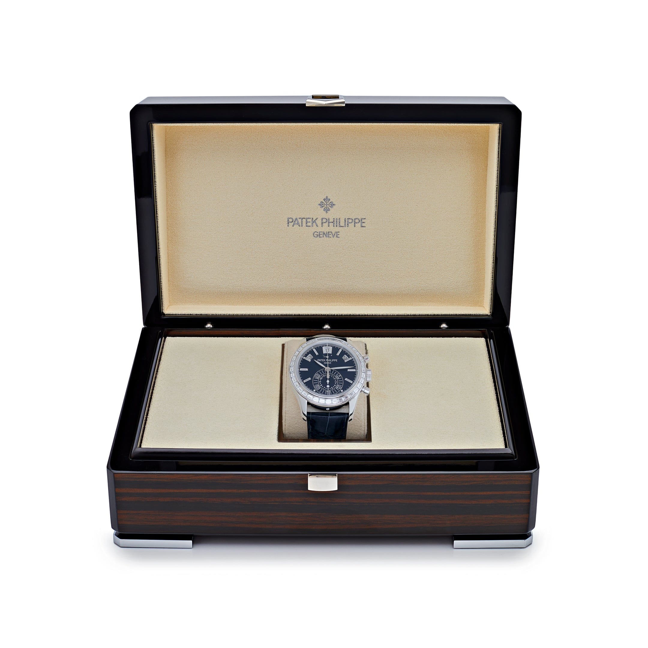 Annual Calendar Chronograph Platinum Diamond Blue Dial 40mm Product Image 7
