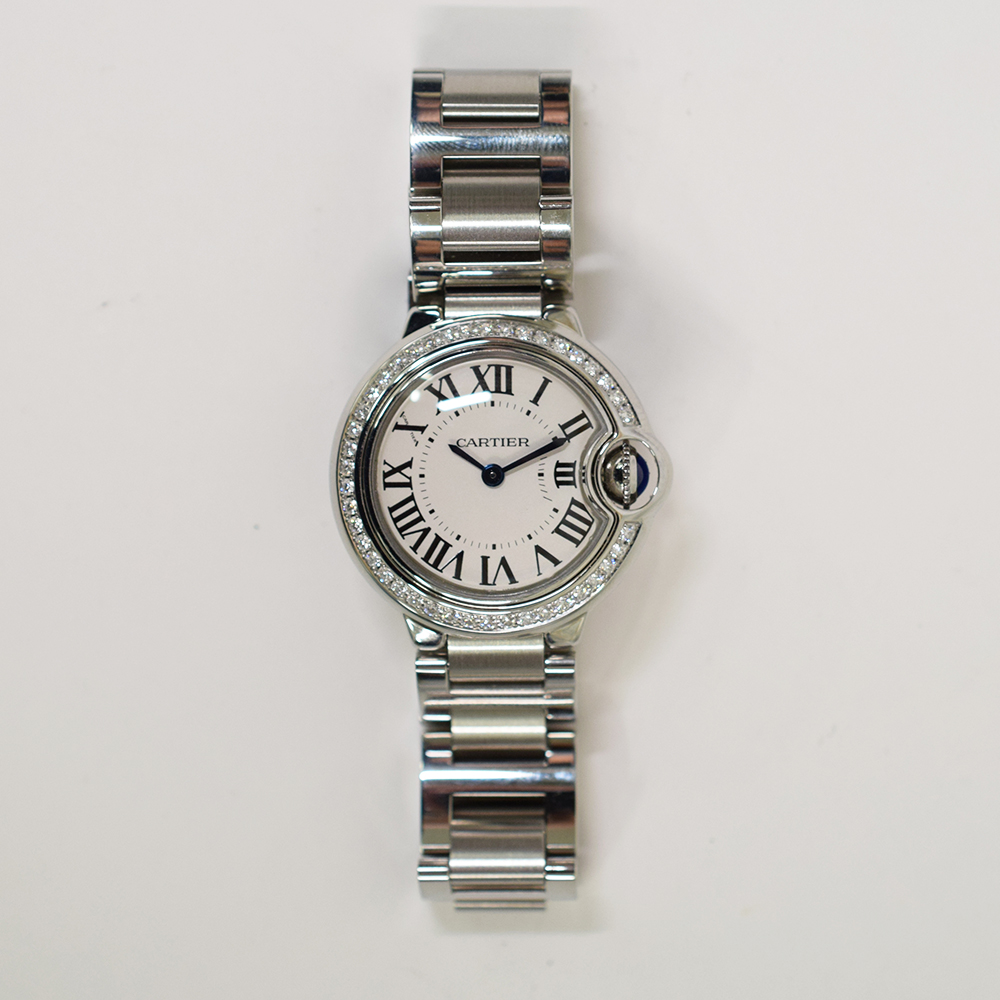 Ballon Bleu de Cartier Steel Diamond White Dial 28mm Product Image 1